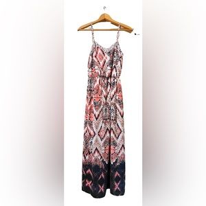 ⚫️ EUC Jolt Boho Tribal Maxi Dress w/ Spaghetti Straps